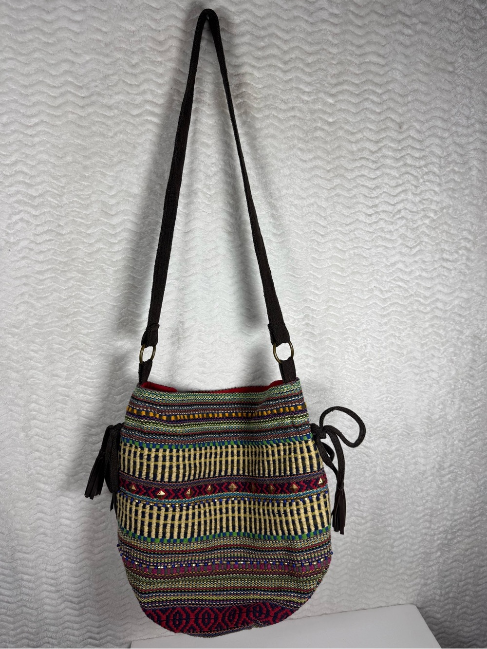 Boho Multi-Color Woven Crossbody Bag. Stunner π€© - Picture 10 of 10